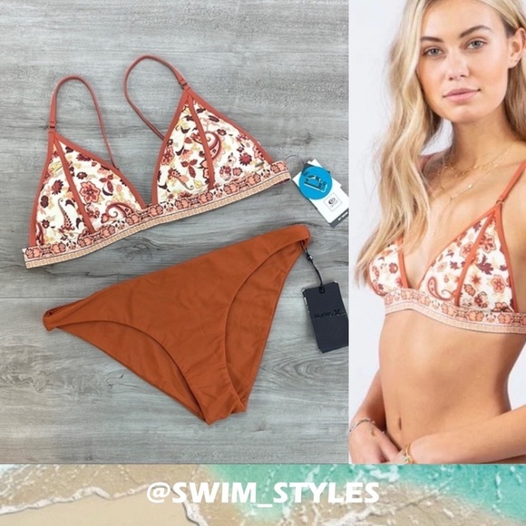☀️HURLEY ☀️RIP CURL☀️ DESERT DAWN CHEEKY QUICK DRY BIKINI SET - Picture 1 of 14